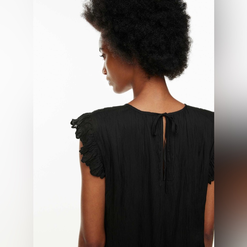 Aritzia Wilfred NWOT La Boheme Sidonie Ruffled Scalloped Mini Dress (Medium) - Picture 6 of 15